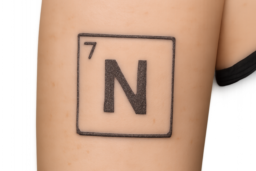 nitrogen tattoo healed
